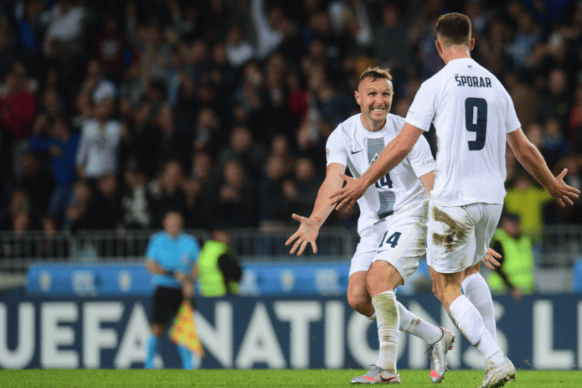 瑞典队在欧洲预选赛中击败斯洛文尼亚